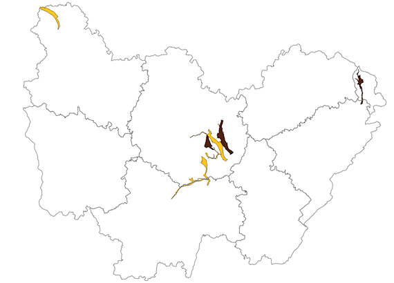 Territoires en déficit quantitatif pour les eaux souterraines identifiés par les SDAGE en Bourgogne-Franche-Comté