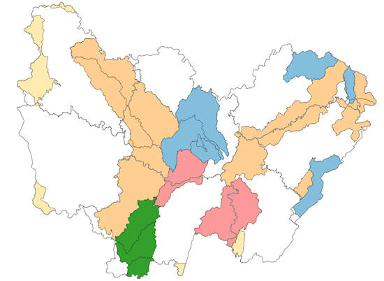 Territoires en déséquilibre quantitatif identifiés par les SDAGE en Bourgogne-Franche-Comté