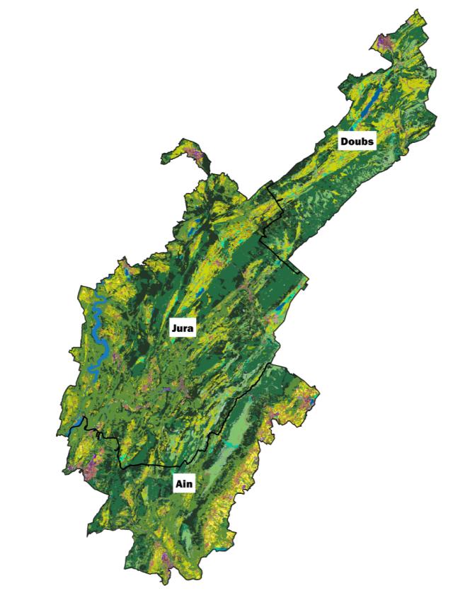 Mode d’occupation du sol (MOS) du Parc naturel régional du Haut-Jura