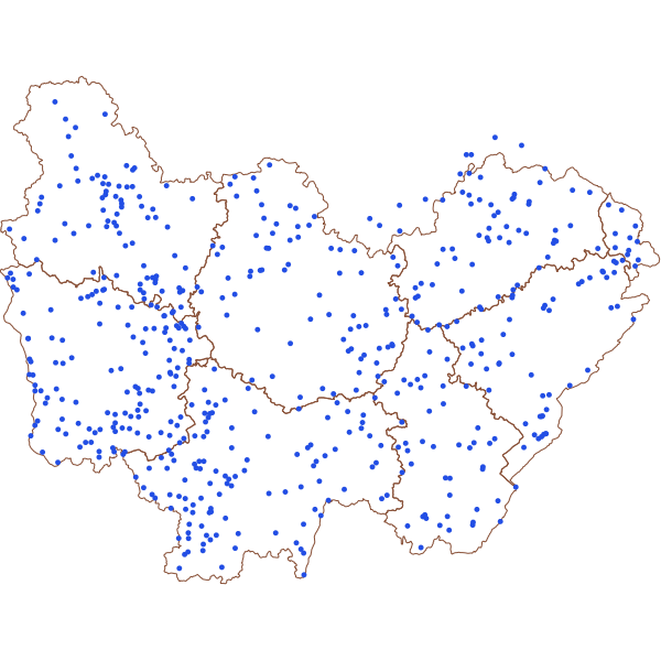 Réseau 2018 des stations de surveillance DCE des eaux superficielles en Bourgogne-Franche-Comté