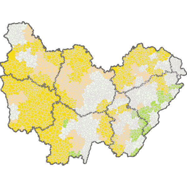 Zone de revitalisation rurale en Bourgogne-Franche-Comté