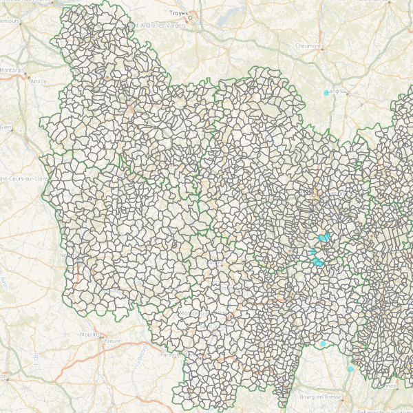 Localisation des mesures compensatoires -mares_ZH-Gazoduc Artère Val de Saône - GRTgaz