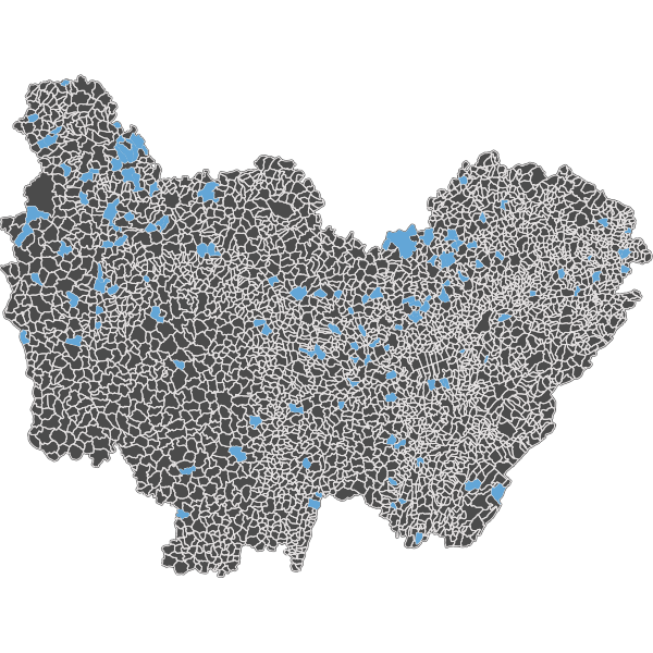 Localisation communale des captages prioritaires en Bourgogne-Franche-Comté