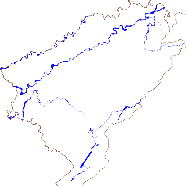 Zone réglementée du Plan de Prévention des Risques d'Inondation (PPRI) du département du Doubs